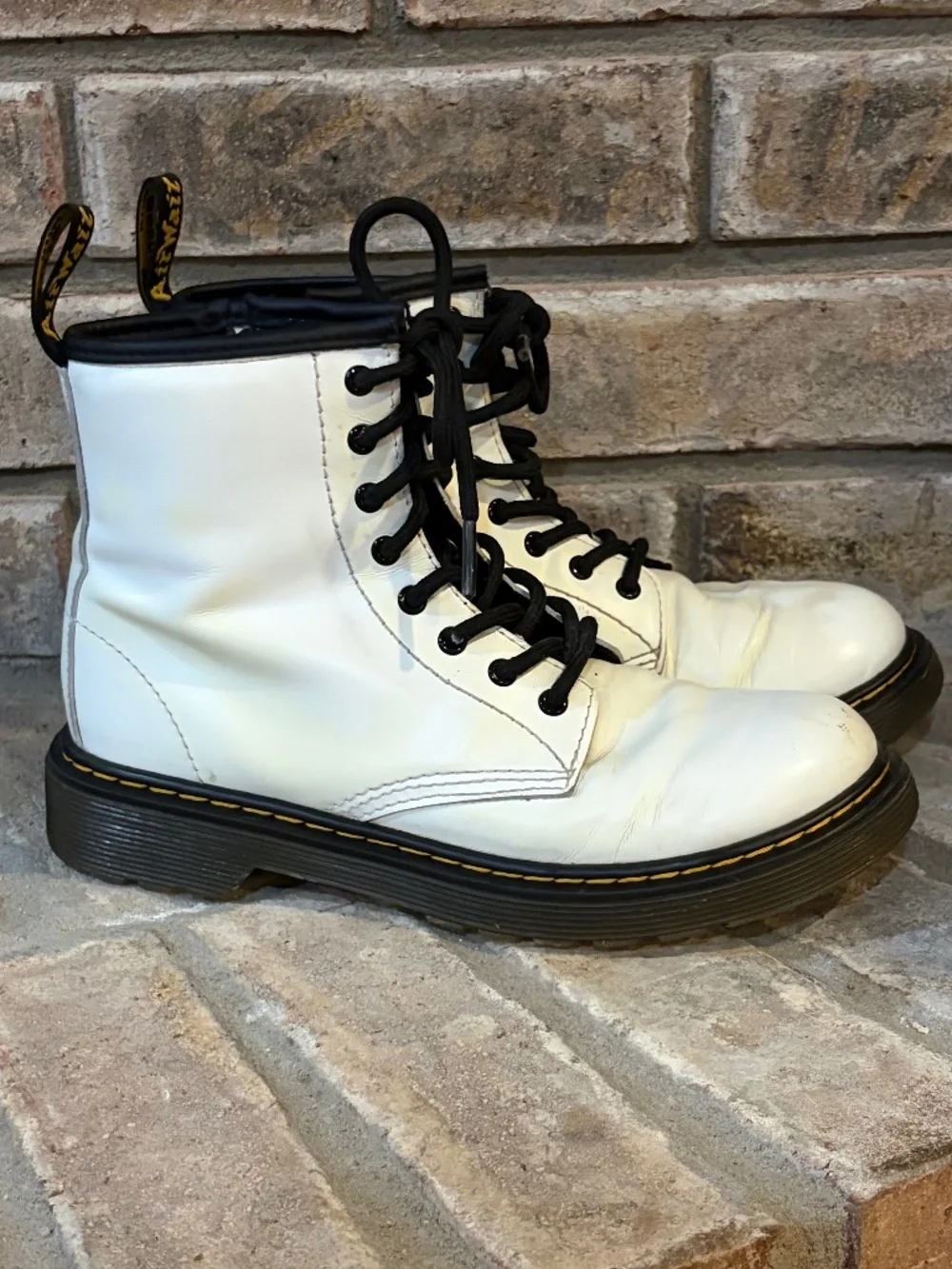 Kids White Dr. Martens 1460 boots